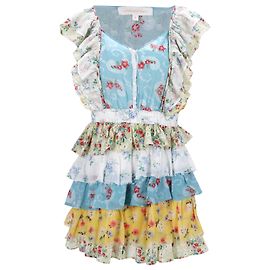 Minivestido LoveShackFancy Phyllis Ruffle em algodão com estampa floral Outro