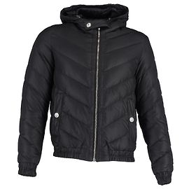 Versace Versus Chevron Quilted Reversible Jacket in Black Polyester Black