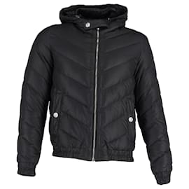 Versace-Versace Versus Chevron Quilted Reversible Jacket in Black Polyester-Black