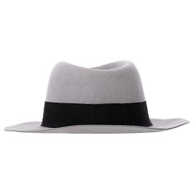 Maison Michel Fedora Hat in Grey Suede Grey