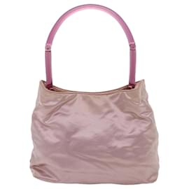 Prada-PRADA Hand Bag Satin Pink Auth 49310-Pink