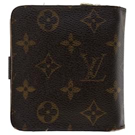 Louis Vuitton-LOUIS VUITTON Monogram Compact Zip Wallet M61667 LV Auth 48893-Monogramm