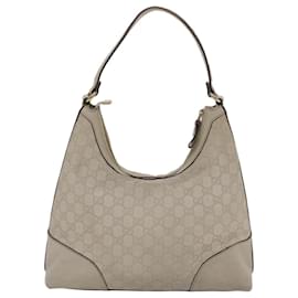 Gucci-GUCCI Gucci Shima Shoulder Bag Leather White 002404 auth 49070-White
