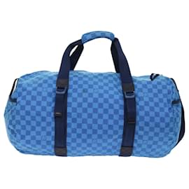 Louis Vuitton-LOUIS VUITTON Damier Aventure Plat Ktical Bag Nylon Blau M97057 LV Auth 47820BEIM-Blau