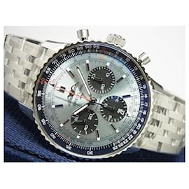 Breitling-BREITLING Navitimer B01 Chronograph 43 Ice blue bracelet Mens-Silvery