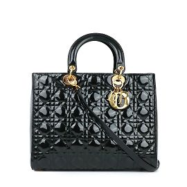 Dior - Lady Dior Large handbag Black