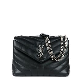 Saint Laurent - Loulou Small shoulder bag in matt leather Black