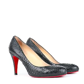 Christian Louboutin Louboutin - Plum pumps in black python (T40.5) Black