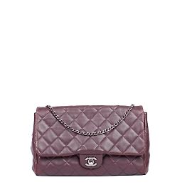 Chanel - Bordeaux leather Timeless bag Dark red