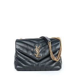 Saint Laurent - Loulou Small shoulder bag in matt leather Black