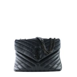 Saint Laurent - Loulou Medium in Full Black matte leather Black