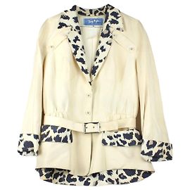 Thierry Mugler Mugler - Gilet Ceinty in seta (T44) Beige
