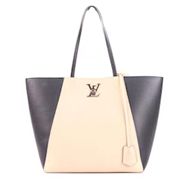 Louis Vuitton Twist Brown Black White Leather Cloth ref.186186 - Joli Closet