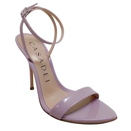Casadei-Casadei Wisteria Patent Leather Tiffany Sandals-Purple