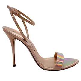Casadei-Casadei Pink / Gold Iridescent Osiride Sandals-Metallic