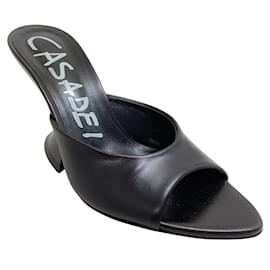 Casadei-Casadei Menorca-Sandalen aus schwarzem Leder-Schwarz