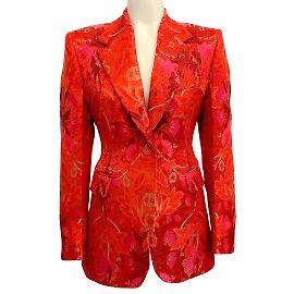 Dries Van Noten Asciuga Van Noten Arancia / Giacca jacquard magenta Arancione