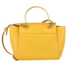 Céline-Celine Mini Belt Bag in Yellow Calfskin Leather-Yellow