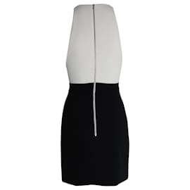 Autre Marque-David Koma Sleeveless Mini Dress in Black and White Acetate-White