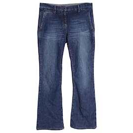 Brunello Cucinelli-Brunello Cucinelli Boot-Cut Jeans in Blue Cotton Denim-Blue