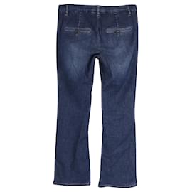 Brunello Cucinelli-Jeans Brunello Cucinelli Boot-Cut in denim di cotone blu-Blu