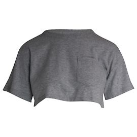 Camiseta corta Alexander Wang de algodón gris Gris