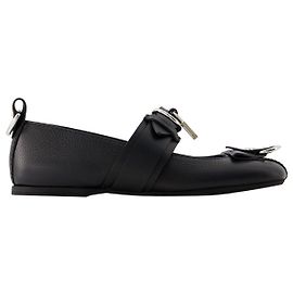 JW Anderson Bailarinas Punk - J.W. Anderson - Cuero - Negro Negro