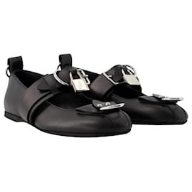 JW Anderson-Punk Ballet Flats - J.W. Anderson - Leather - Black-Black