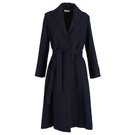 The Row Belted Wrap Coat in Navy Blue Cashmere Blue Navy blue