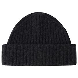 Totême Beanie mit dicker Krempe – Toteme – Kaschmir – Dunkelgrau Grau