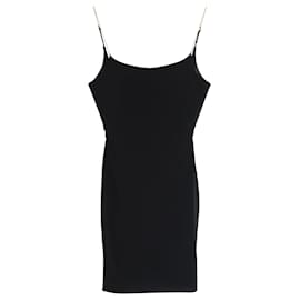 Alexander Wang-Alexander Wang Chain Strap Mini Dress in Black Acetate-Black