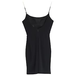 Alexander Wang-Alexander Wang Chain Strap Mini Dress in Black Acetate-Black