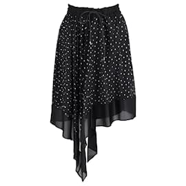 Sacai-Sacai Polka-Dot print Asymmetric Skirt in Black Polyester-Other