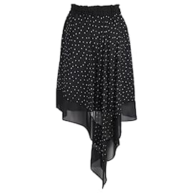 Sacai-Sacai Polka-Dot print Asymmetric Skirt in Black Polyester-Other