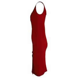 Dolce & Gabbana-Dolce & Gabbana Sleeveless Sheath Dress in Red Viscose-Red
