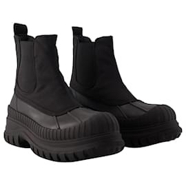Ganni-Outdoor Chelsea Boots - Ganni - Rubber - Black-Black