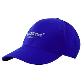 Drill No Offence Hat - Off White - Cotton - Blue Blue