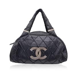 Chanel Coco Cocoon Black Quilted Canvas Bowling Bag at 1stDibs
