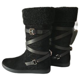 Christian Dior Bota alta Dior Soft cannage Negro