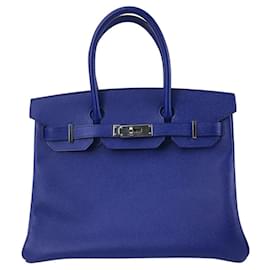 Hermès-Bleu Hermès 2018 Epsom Birkin Retourné 30-Bleu