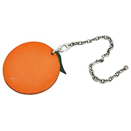Hermès-Hermes Orange Orange Fruit Bag Charm-Green,Orange