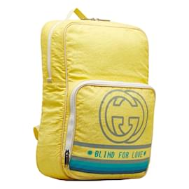 Gucci-Blind for Love Nylon Backpack 536724-Yellow