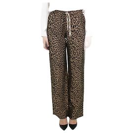 Zadig & Voltaire Pantalon jacquard imprimé léopard neutre - taille FR 38 Autre