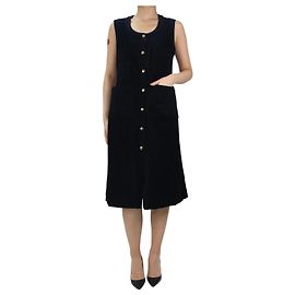Acne Vestido abotonado de pana azul - talla UK 10 Azul