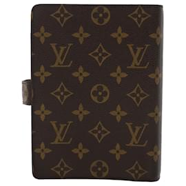 Louis Vuitton-LOUIS VUITTON Monogramm Agenda MM Tagesplaner Cover R20105 LV Auth 49188-Monogramm