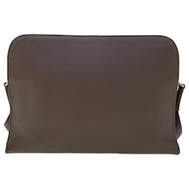 Louis Vuitton-LOUIS VUITTON Naxos Shoulder Bag Leather Gray LV Auth am4782-Grey