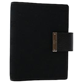 Gucci-GUCCI GG Canvas Day Planner Cover Black 115240 Auth yk7976-Black