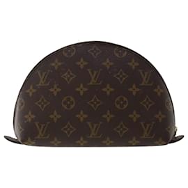Louis Vuitton-LOUIS VUITTON Monogram Trousse Demi Ronde Pochette Cosmétique M47520 Auth LV 49187-Monogramme