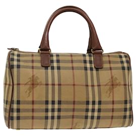 Burberry Beige/Black Nova Check PVC and Patent Leather Shopper Tote