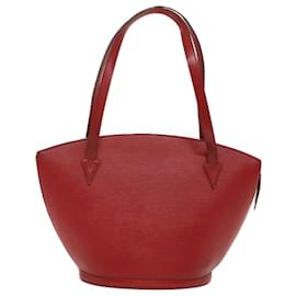 Louis Vuitton-LOUIS VUITTON Epi Saint Jacques Shopping Bolsa de Ombro Vermelho M52277 Autenticação de LV 48964-Vermelho